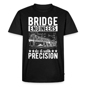 Ingénieur des ponts Construction de ponts - T-shirt Premium bio Homme - noir - Devant - Nico (187cm)