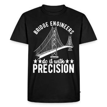 Ingénieur des ponts Construction de ponts - T-shirt Premium bio Homme - noir - Devant - Nico (187cm)