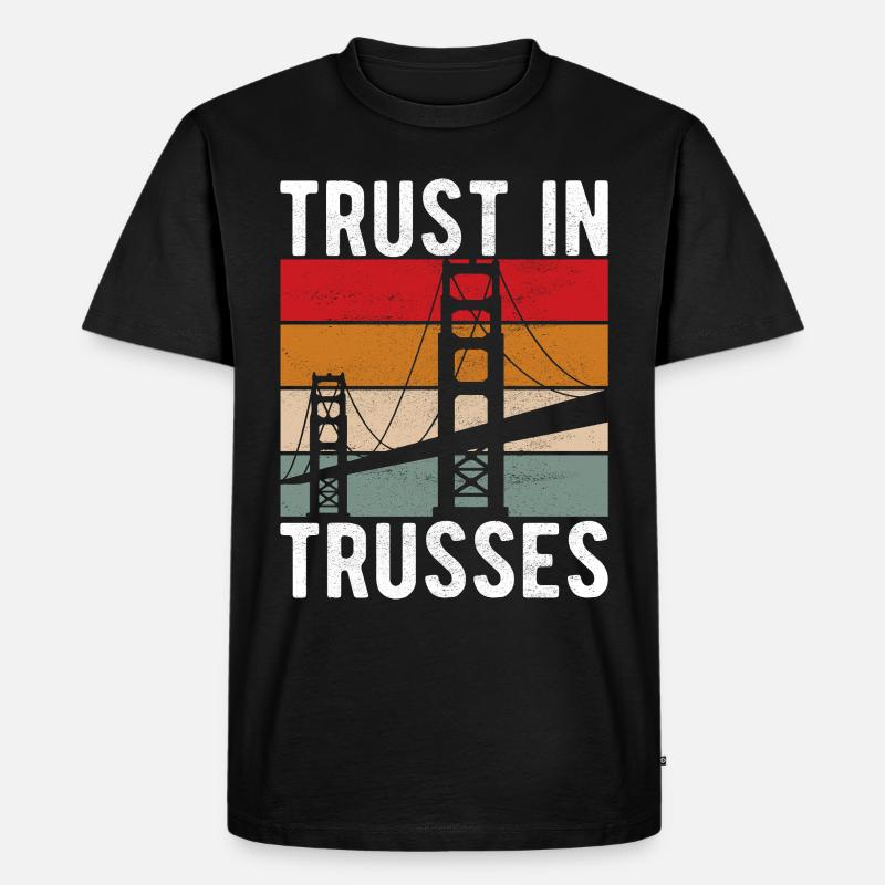 Bridge Engineer Bridge Construction - Men's Premium Organic T-Shirt - black