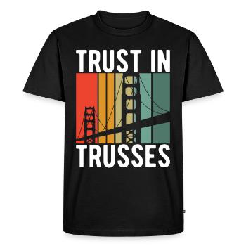 Ingénieur des ponts Construction de ponts - T-shirt Premium bio Homme - noir - Devant - Nico (187cm)