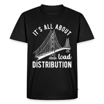 Ingénieur des ponts Construction de ponts - T-shirt Premium bio Homme - noir - Devant - Nico (187cm)