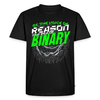 Linguiste computationnel Voix de la raison de la binaire - T-shirt Premium bio Homme - noir - Devant - Nico (187cm)