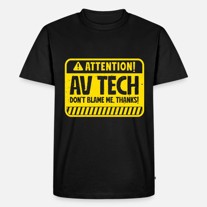 Technicien audiovisuel AV Tech - T-shirt Premium bio Homme - noir