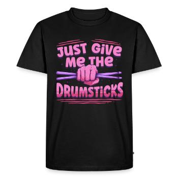 Cardio Drummer Cardio Drumming - T-shirt Premium bio Homme - noir - Devant - Nico (187cm)