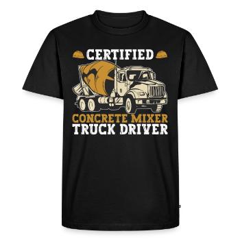 Concrete mixer - Men's Premium Organic T-Shirt - black - Front - Nico (187cm)