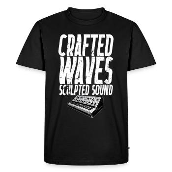 Synthesizer Synth Kick Drum DAW Crafted Waves - Men's Premium Organic T-Shirt - black - Front - Nico (187cm)