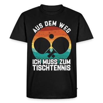 Out of the Way Table Tennis - Men's Premium Organic T-Shirt - black - Front - Nico (187cm)