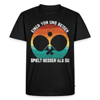 Table tennis - Men's Premium Organic T-Shirt - black - Front - Nico (187cm)