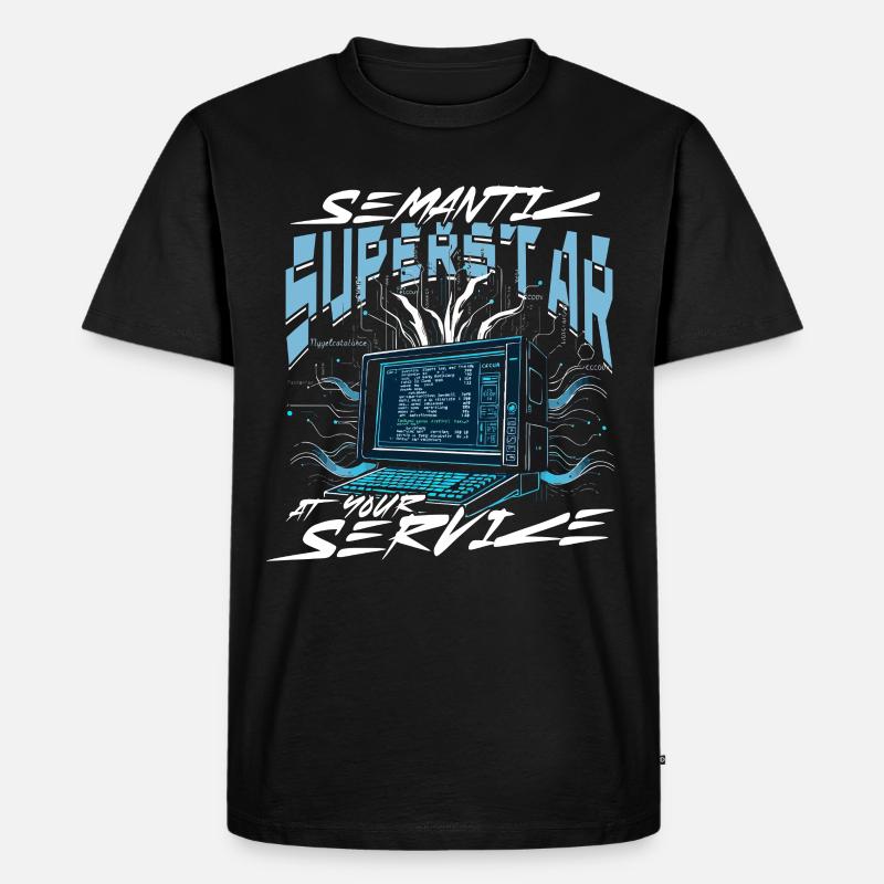 Computerlinguist - Männer Premium Bio T-Shirt - Schwarz