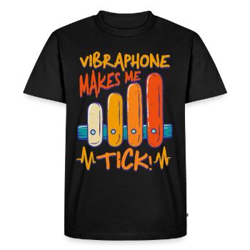 Vibraphon Marimba Vibraphone Makes Me Tick - Men's Premium Organic T-Shirt - black - Front - Nico (187cm)