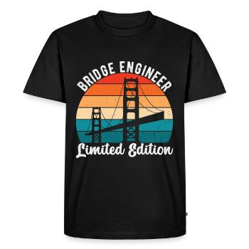 Ingénieur des ponts Construction de ponts - T-shirt Premium bio Homme - noir - Devant - Nico (187cm)