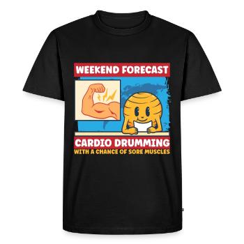 Cardio Drummer Cardio Drumming - T-shirt Premium bio Homme - noir - Devant - Nico (187cm)