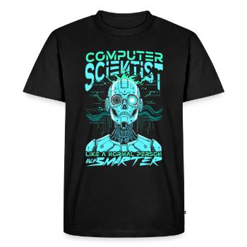 Informaticien - T-shirt Premium bio Homme - noir - Devant - Nico (187cm)
