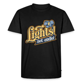 Technicien d’éclairage Lumières non audio - T-shirt Premium bio Homme - noir - Devant - Nico (187cm)