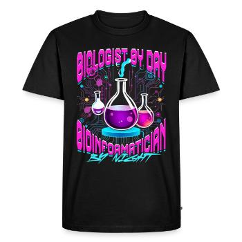 Bioinformatics Analyst Bioinformatican - Men's Premium Organic T-Shirt - black - Front - Nico (187cm)