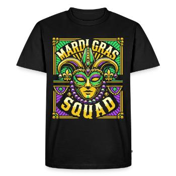 Mardi Gras Squad Mask Carnaval Célébration - T-shirt Premium bio Homme - noir - Devant - Nico (187cm)