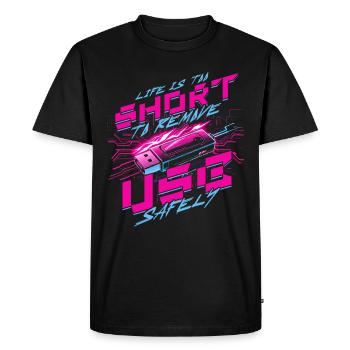 Informaticien théoricien - T-shirt Premium bio Homme - noir - Devant - Nico (187cm)
