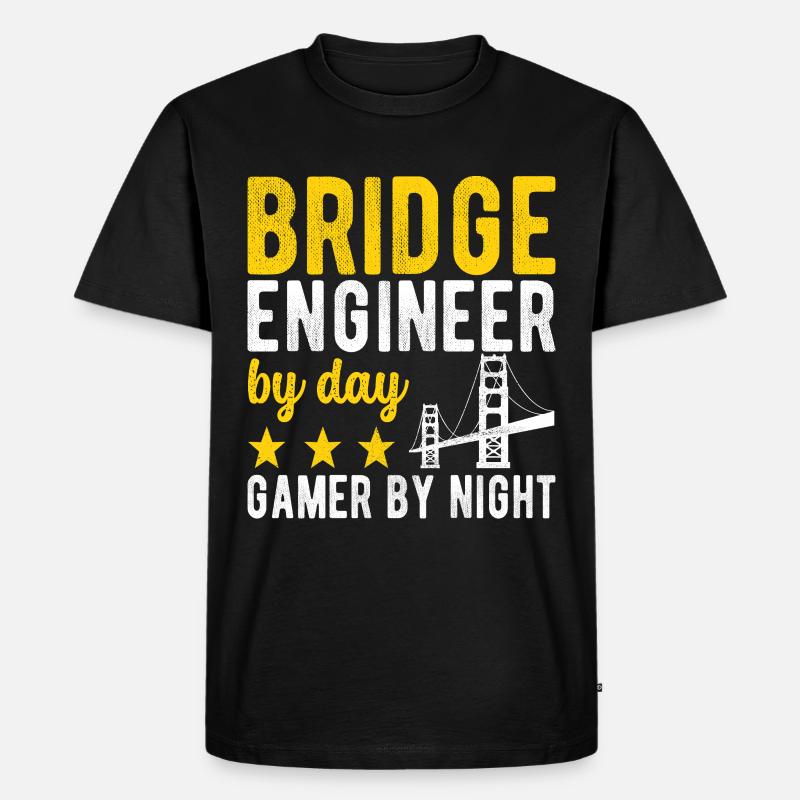 Bridge Engineer Bridge Construction - Men's Premium Organic T-Shirt - black