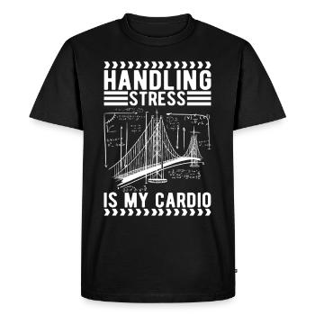Ingénieur des ponts Construction de ponts - T-shirt Premium bio Homme - noir - Devant - Nico (187cm)