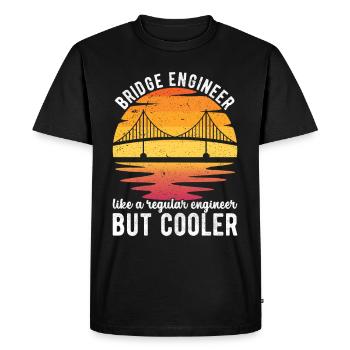 Ingénieur des ponts Construction de ponts - T-shirt Premium bio Homme - noir - Devant - Nico (187cm)