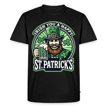 Bénédiction irlandaise Célébration de la Saint-Patrick - T-shirt Premium bio Homme - noir - Devant - Nico (187cm)