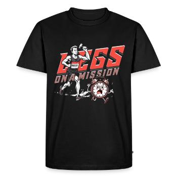 Marathon Marathon Runner Running Legs On A Mission - Men's Premium Organic T-Shirt - black - Front - Nico (187cm)