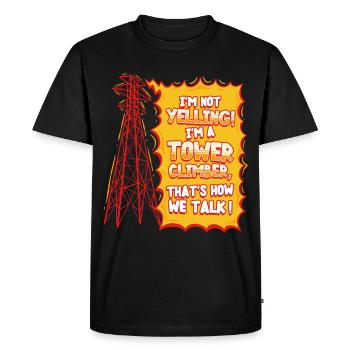 Industrial Climbers Tower Climbers - Men's Premium Organic T-Shirt - black - Front - Nico (187cm)