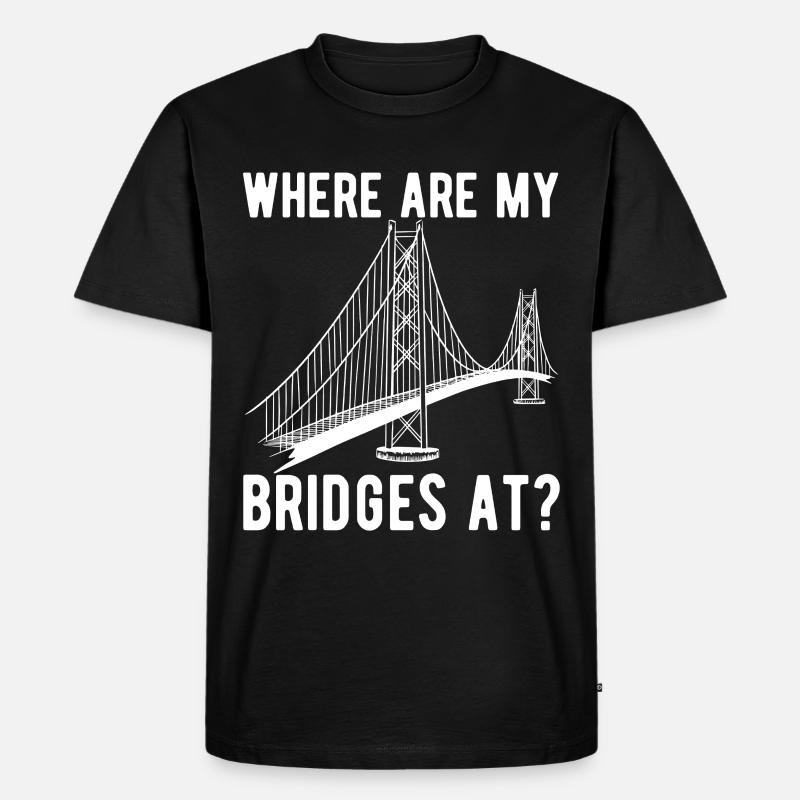 Bridge Engineer Bridge Construction - Men's Premium Organic T-Shirt - black