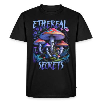 Fairycore Fairy Gothic Ethereal Secrets - Men's Premium Organic T-Shirt - black - Front - Nico (187cm)