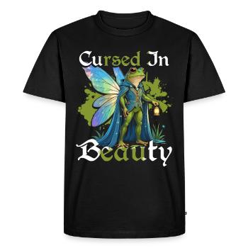 Fairycore Fairy Gothic Cursed In Beauty - Men's Premium Organic T-Shirt - black - Front - Nico (187cm)