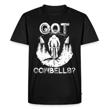 Le cyclo-cross a des cloches de vache ? - T-shirt Premium bio Homme - noir - Devant - Nico (187cm)