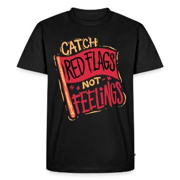 CFO Finanzvorstand Catch Red Flags Not Feelings - Men's Premium Organic T-Shirt - black - Front - Nico (187cm)