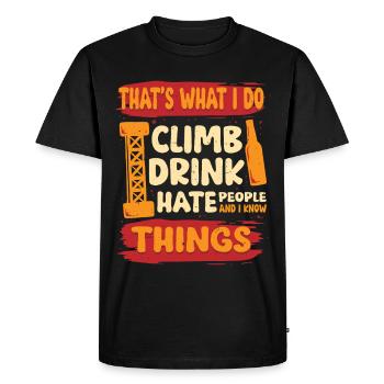 Industrial Climbers Tower Climbers - Men's Premium Organic T-Shirt - black - Front - Nico (187cm)
