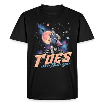 Marathon Marathon Runners Run Toes On The Go - Men's Premium Organic T-Shirt - black - Front - Nico (187cm)
