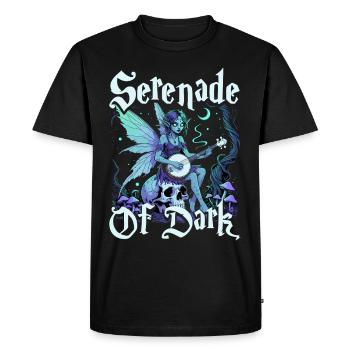 Fairycore Fée Gothique Sérénade Des Ténèbres - T-shirt Premium bio Homme - noir - Devant - Nico (187cm)