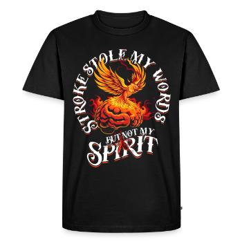 Récupération après un AVC - T-shirt Premium bio Homme - noir - Devant - Nico (187cm)