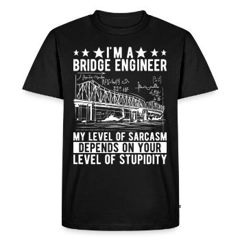 Bridge Engineer Bridge Construction - Men's Premium Organic T-Shirt - black - Front - Nico (187cm)