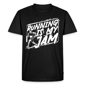 Marathon Marathon Runner Running Is My Jam - Men's Premium Organic T-Shirt - black - Front - Nico (187cm)
