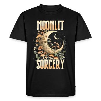 Fairycore Fairy Gothic Moonlit Sorcery - Men's Premium Organic T-Shirt - black - Front - Nico (187cm)