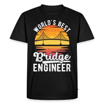 Bridge Engineer Bridge Construction - Men's Premium Organic T-Shirt - black - Front - Nico (187cm)