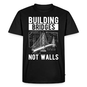 Bridge Engineer Bridge Construction - Men's Premium Organic T-Shirt - black - Front - Nico (187cm)