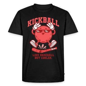 Joueurs de kickball - T-shirt Premium bio Homme - noir - Devant - Nico (187cm)