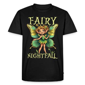 Fairycore Fairy Gothic Fairy Nightfall - Men's Premium Organic T-Shirt - black - Front - Nico (187cm)