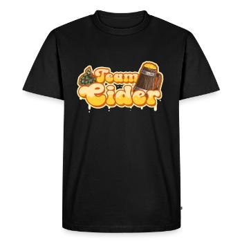 Tournée des bars Tournée des pubs Cidre d’équipe - T-shirt Premium bio Homme - noir - Devant - Nico (187cm)