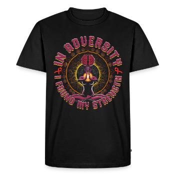 Stroke In Adversity I Found My Strength - Men's Premium Organic T-Shirt - black - Front - Nico (187cm)