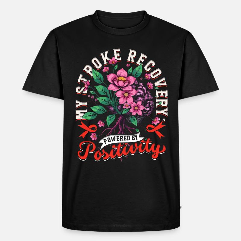 Schlaganfall Erholung - Männer Premium Bio T-Shirt - Schwarz