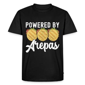 Arepas vénézuélienne - T-shirt Premium bio Homme - noir - Devant - Nico (187cm)