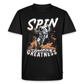 Lancer du disque : une pirouette vers la grandeur - T-shirt Premium bio Homme - noir - Devant - Nico (187cm)