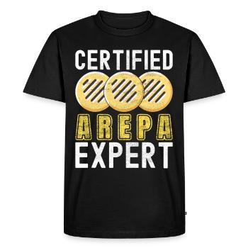 Arepas vénézuélienne - T-shirt Premium bio Homme - noir - Devant - Nico (187cm)