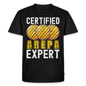 Arepas vénézuélienne - T-shirt Premium bio Homme - noir - Devant - Nico (187cm)